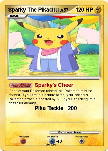 Pokemon Sparky The Pikachu