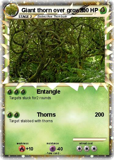 Pokemon Giant thorn over growth