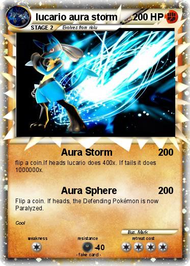 Pokemon lucario aura storm