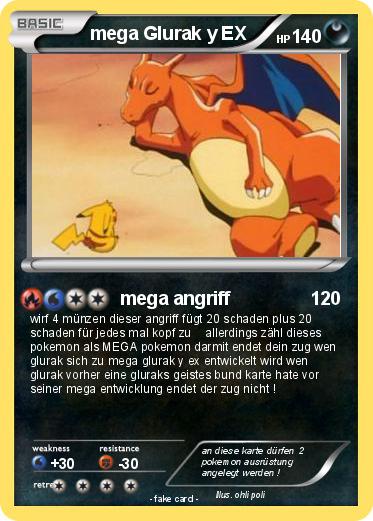 Pokemon mega Glurak y EX