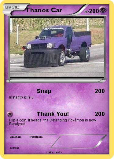 Pokemon Thanos Car