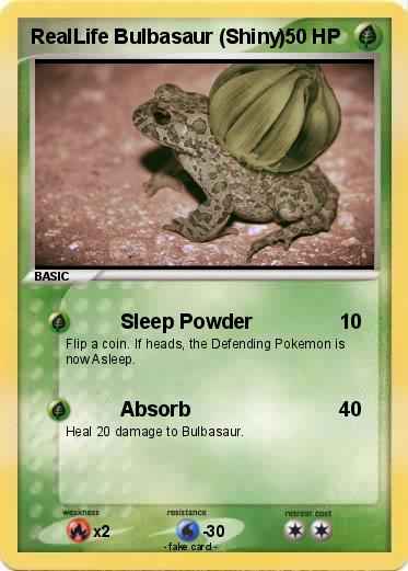 Pokemon RealLife Bulbasaur (Shiny)