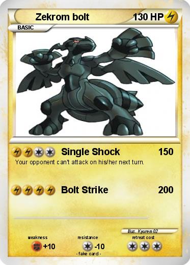 Pokemon Zekrom bolt