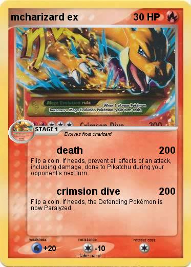 Pokemon mcharizard ex