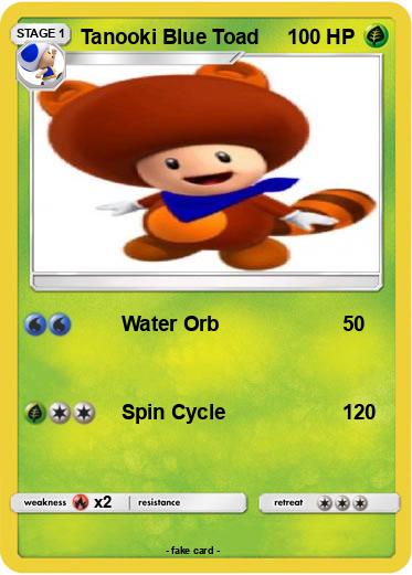 Pokemon Tanooki Blue Toad