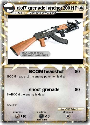 Pokemon ak47 grenade lancher