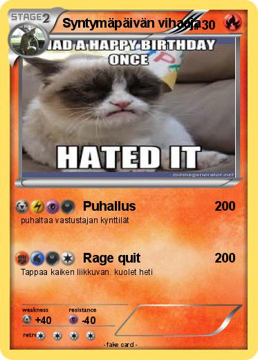 Pokemon Syntymäpäivän vihaaja