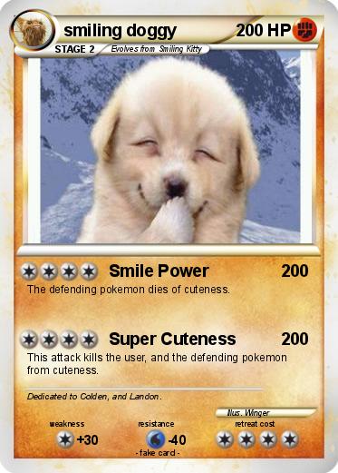 Pokemon smiling doggy