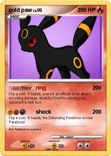 Pokemon gold paw