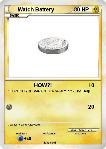 Pokemon Watch Battery