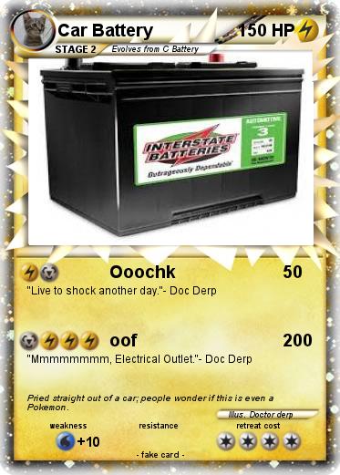 Pokemon Car Battery