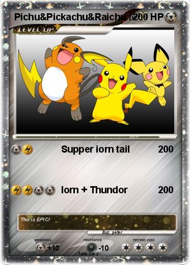 Pokemon Pichu&Pickachu&Raichu