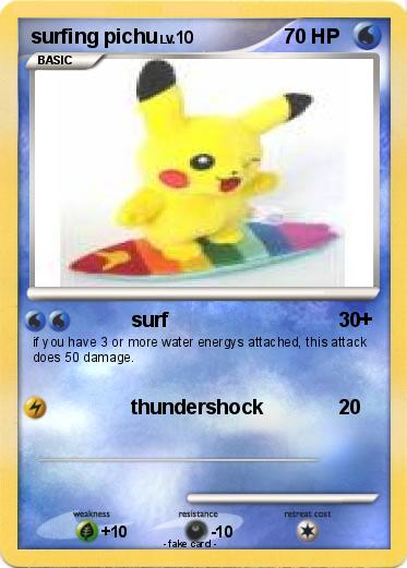 Pokemon surfing pichu
