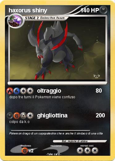 Pokemon haxorus shiny