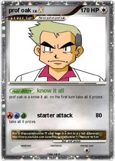 Pokemon prof oak