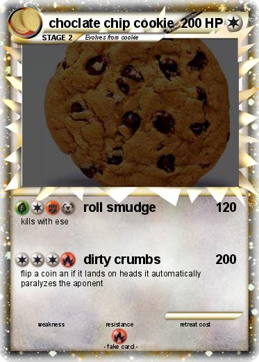 Pokemon choclate chip cookie