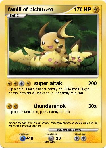 Pokemon famili of pichu