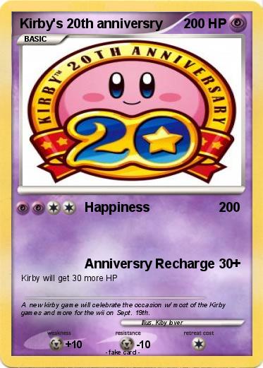 Pokemon Kirby's 20th anniversry