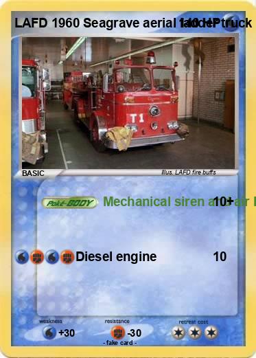 Pokemon LAFD 1960 Seagrave aerial ladder truck