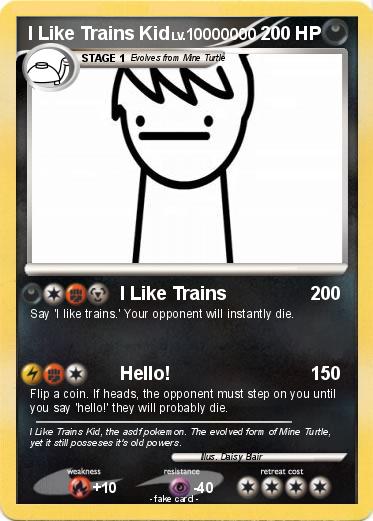 Pokemon I Like Trains Kid