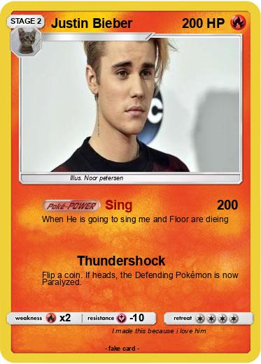 Pokemon Justin Bieber