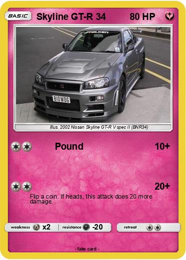 Pokemon Skyline GT-R 34