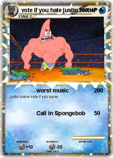 Pokemon vote if you hate justin bieber