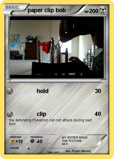 Pokemon paper clip bob
