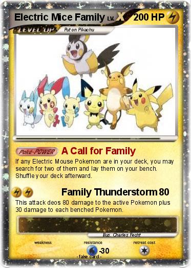 Pokemon Electric Mice Family