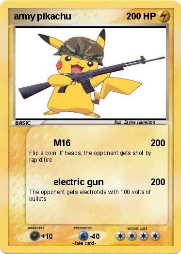 Pokemon army pikachu