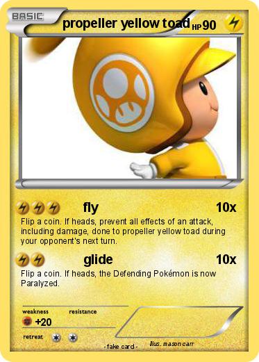 Pokemon propeller yellow toad