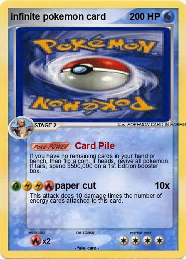Pokemon infinite pokemon card