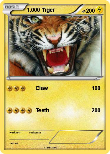 Pokemon 1,000 Tiger