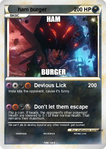 Pokemon ham burger