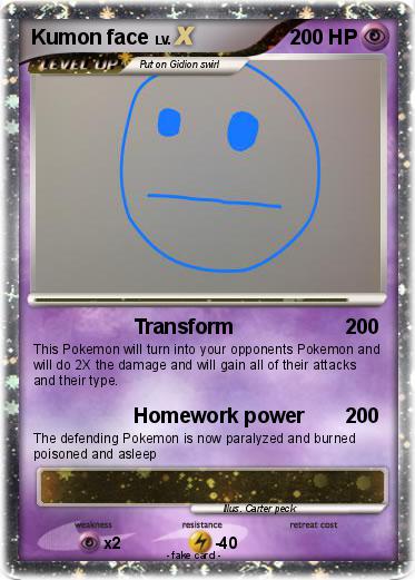Pokemon Kumon face