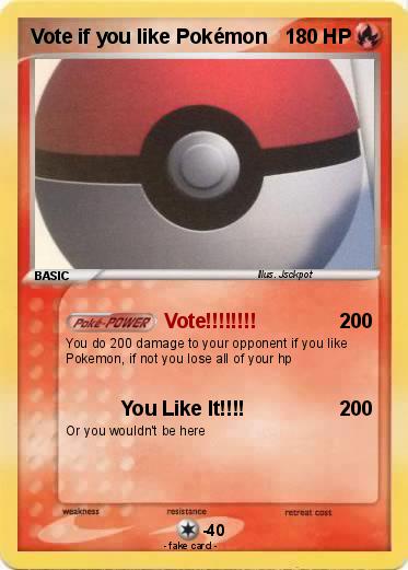 Pokemon Vote if you like Pokémon