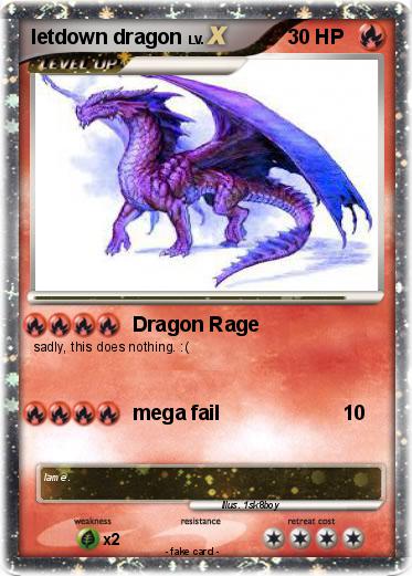 Pokemon letdown dragon