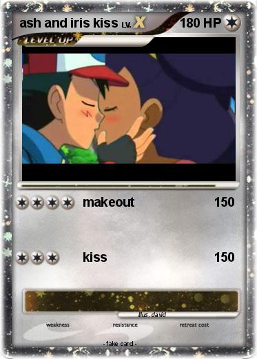 Pokemon ash and iris kiss