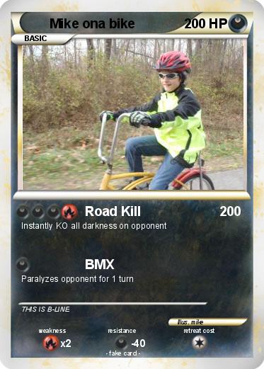 Pokemon Mike ona bike