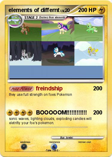 Pokemon elements of differnt