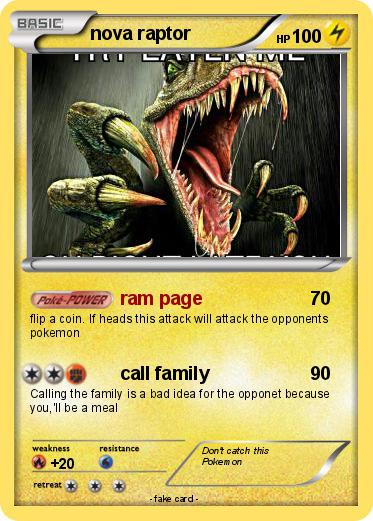 Pokemon nova raptor