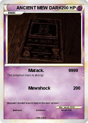 Pokemon ANCIENT MEW DARK