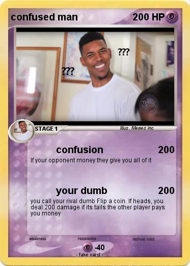 Pokemon confused man