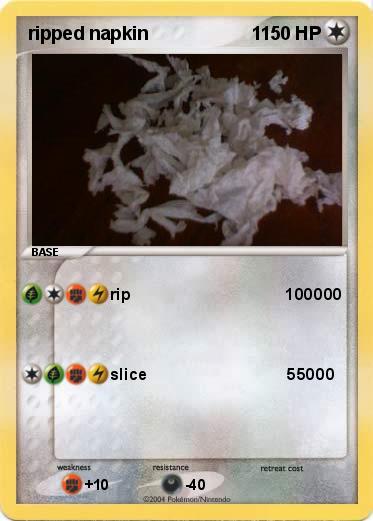 Pokemon ripped napkin                    1
