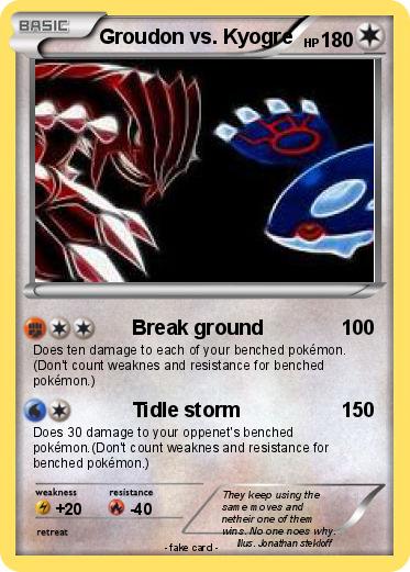 Pokemon Groudon vs. Kyogre