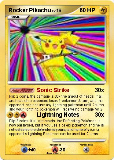 Pokemon Rocker Pikachu
