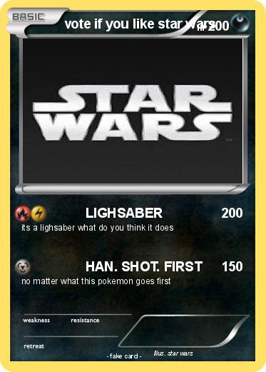 Pokemon vote if you like star wars
