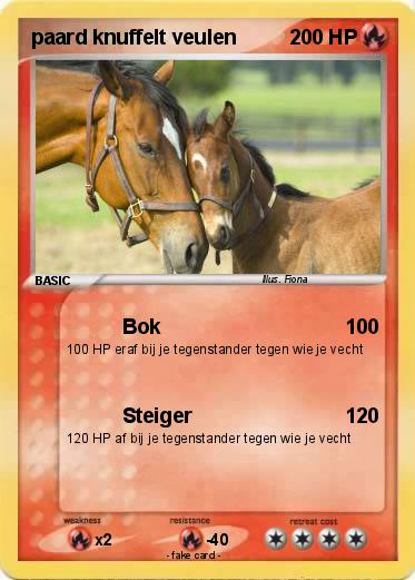 Pokemon paard knuffelt veulen