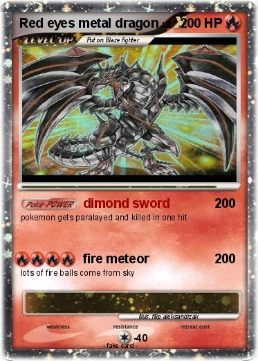 Pokemon Red eyes metal dragon