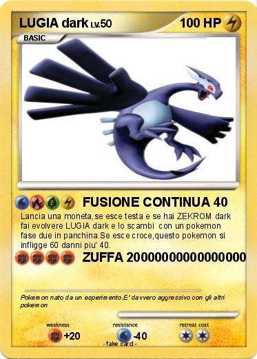 Pokemon LUGIA dark